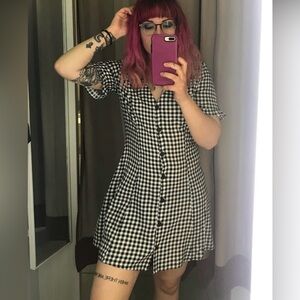 H&M checkered mini dress